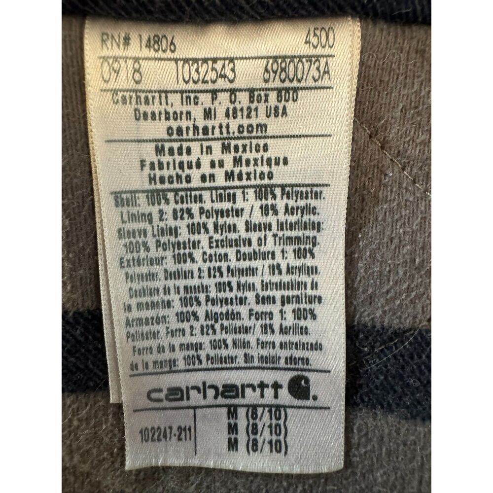 Carhartt Women’s Sandstone Wesley Coat Sherpa Lined Duck Canvas Jacket 102247 - Picture 5 of 13